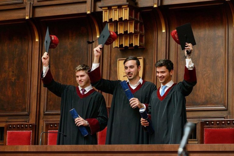 Medicine students graduation at Comenius University Bratislava Slovakia